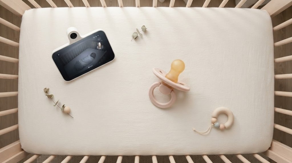 Baby sleep monitor setup for tracking nighttime waking phases.